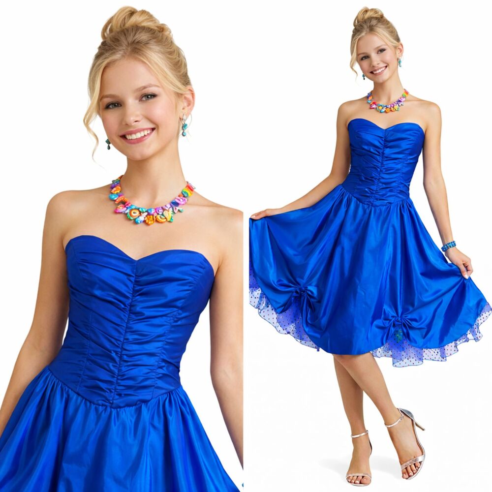 Alfred Angelo Royal Blue Strapless Dress